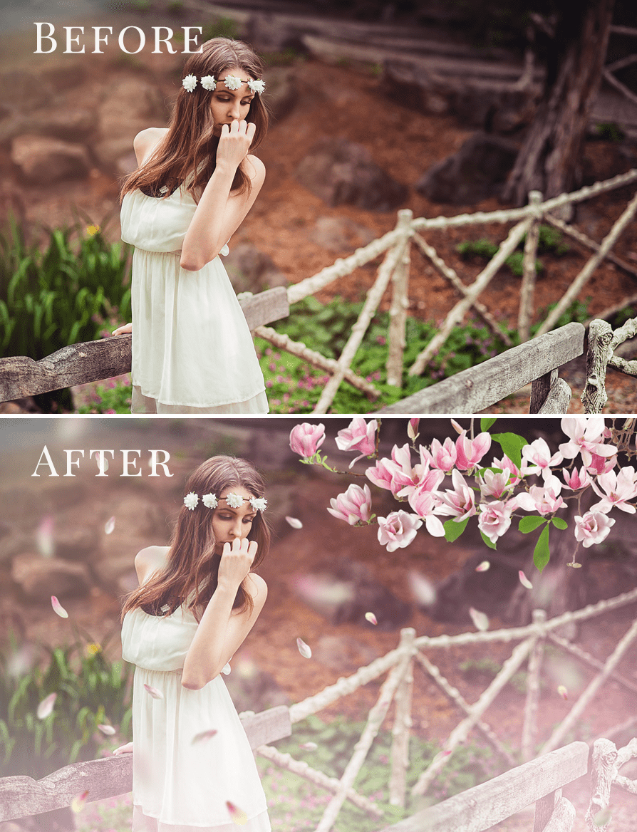 Magnolia photo overlays