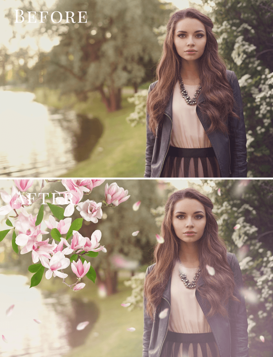 Magnolia photo overlays