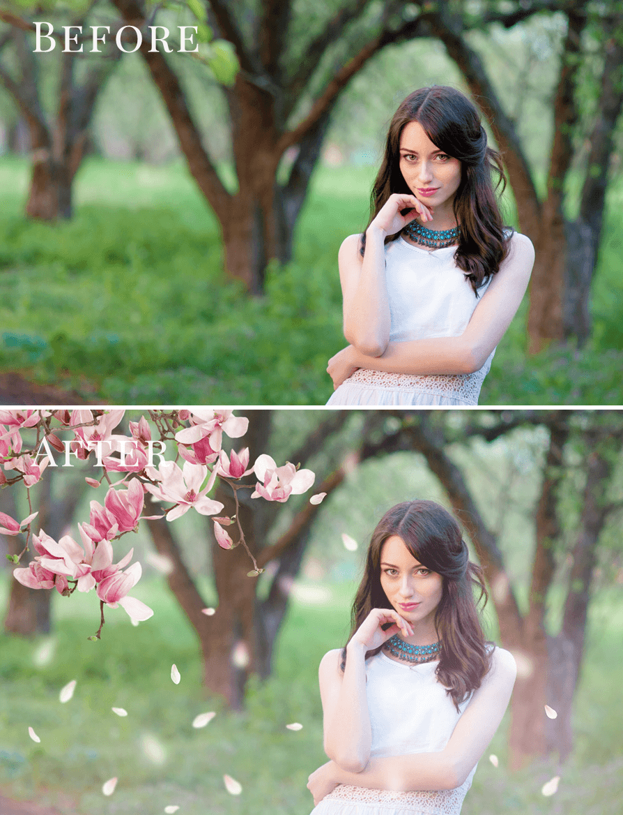 Magnolia photo overlays
