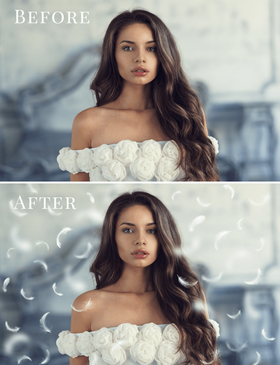 Feathers photo overlays