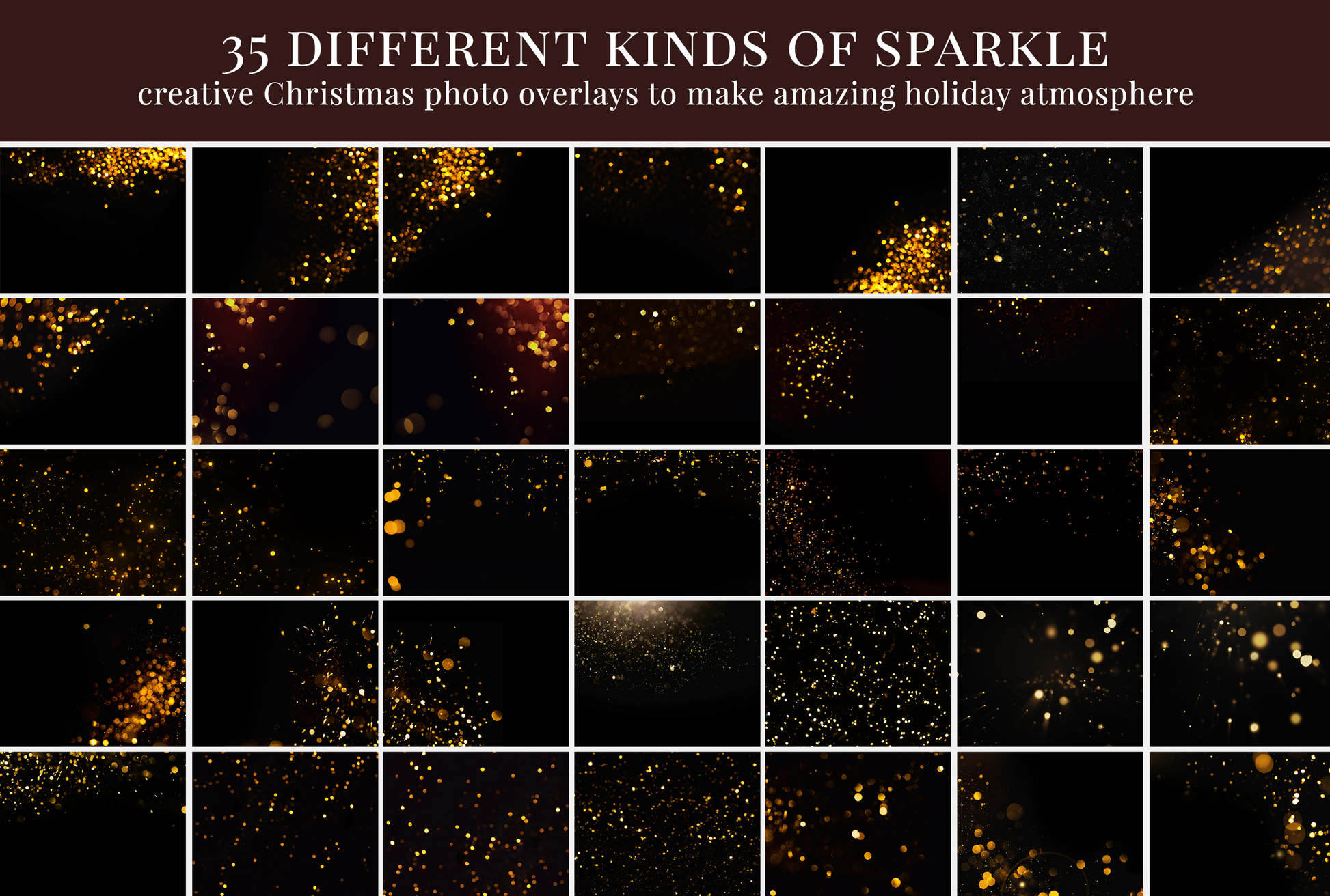 Christmas sparkle overlays