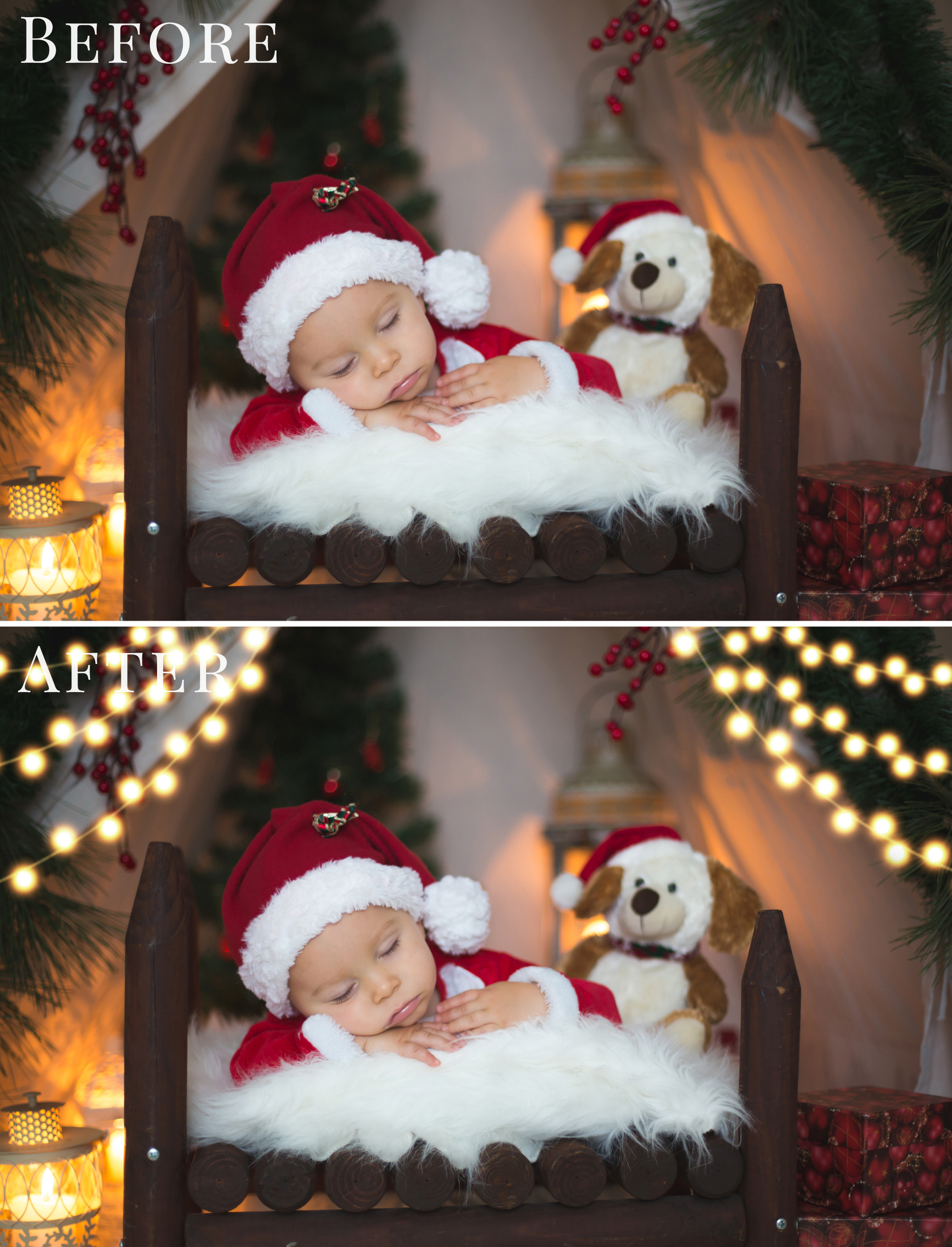 christmas garlands photo overlays