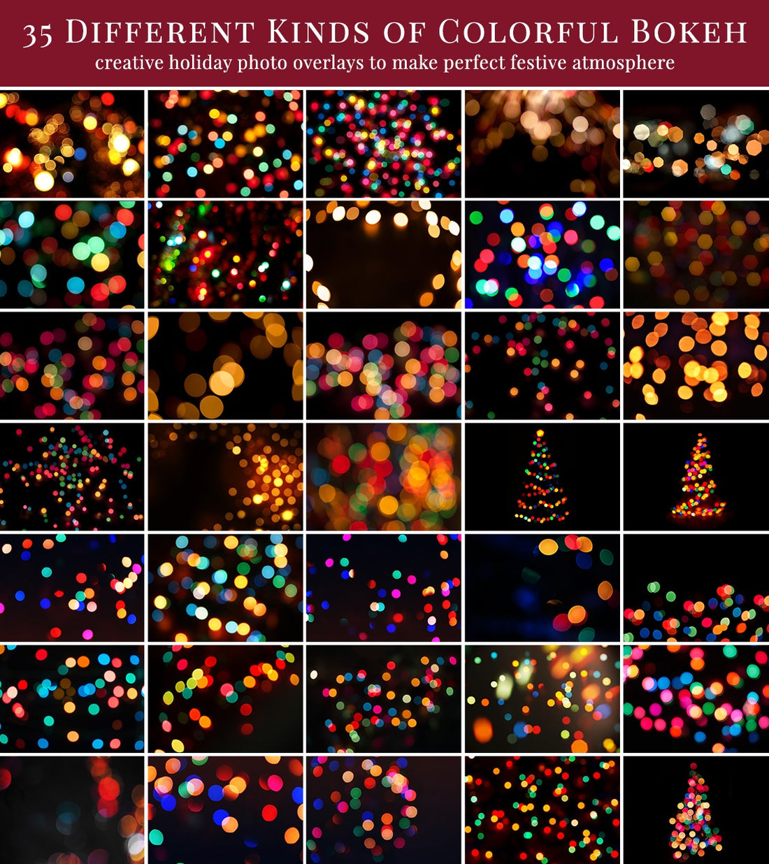 Colorful Holidays Photo Overlays