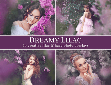 Dreamy Lilac Photo Overlays