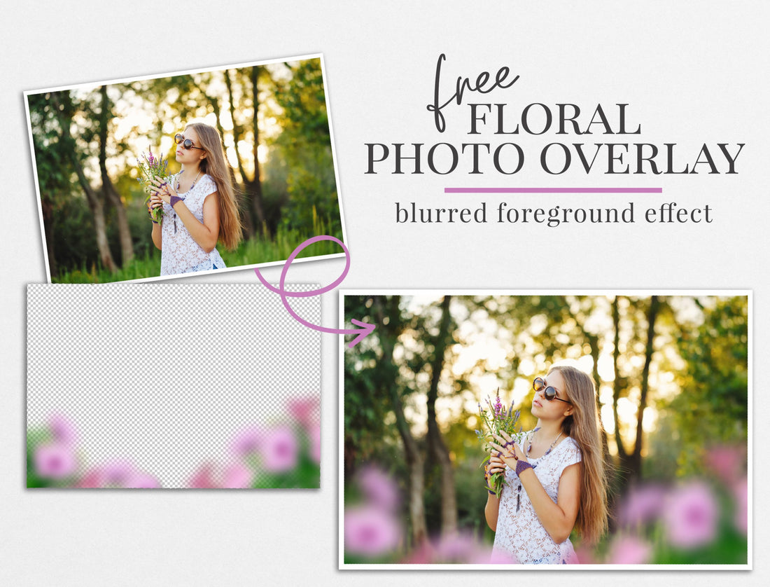 floral spring photo overlay freebie