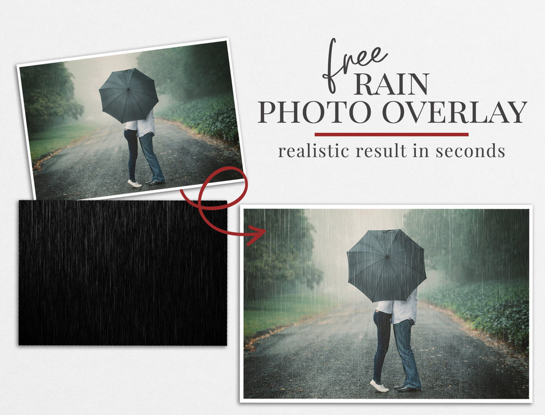 rain photo overlay freebie