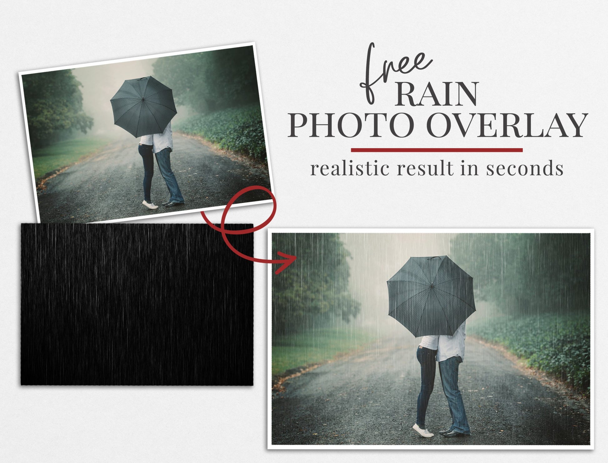 rain photo overlay freebie