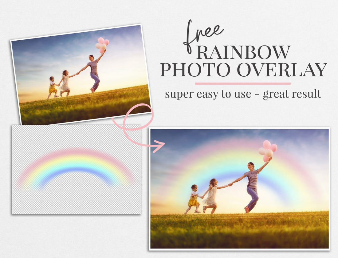 rainbow photo overlay freebie