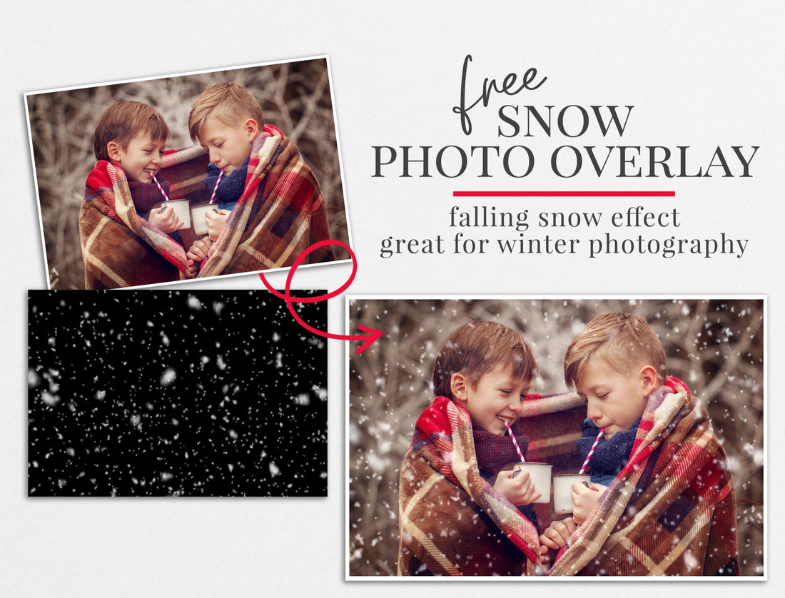 snow photo overlay freebie