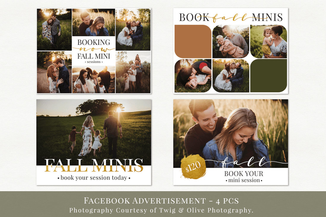 Facebook advertisement templates