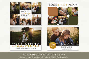 Facebook advertisement templates