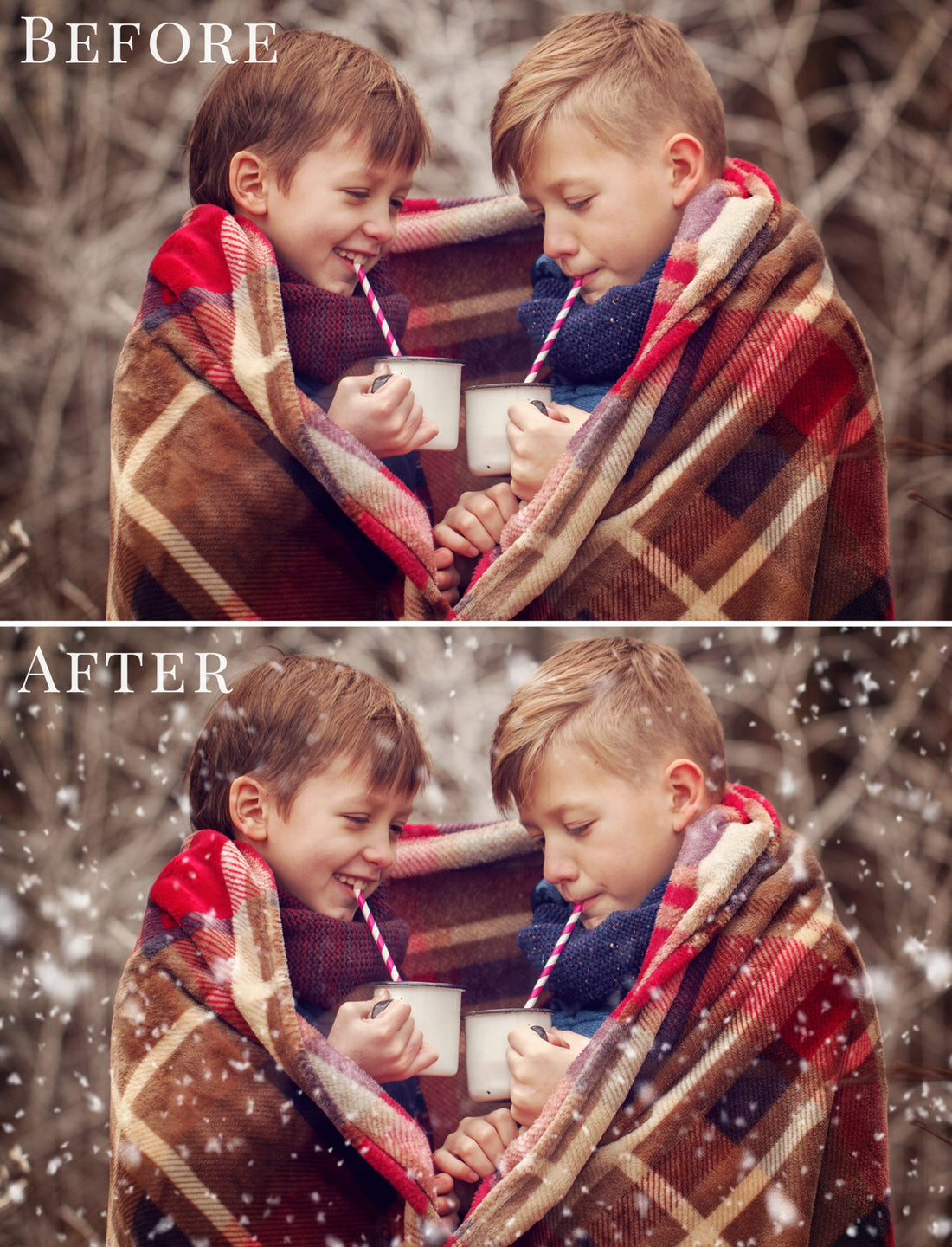 snow photo overlay freebie