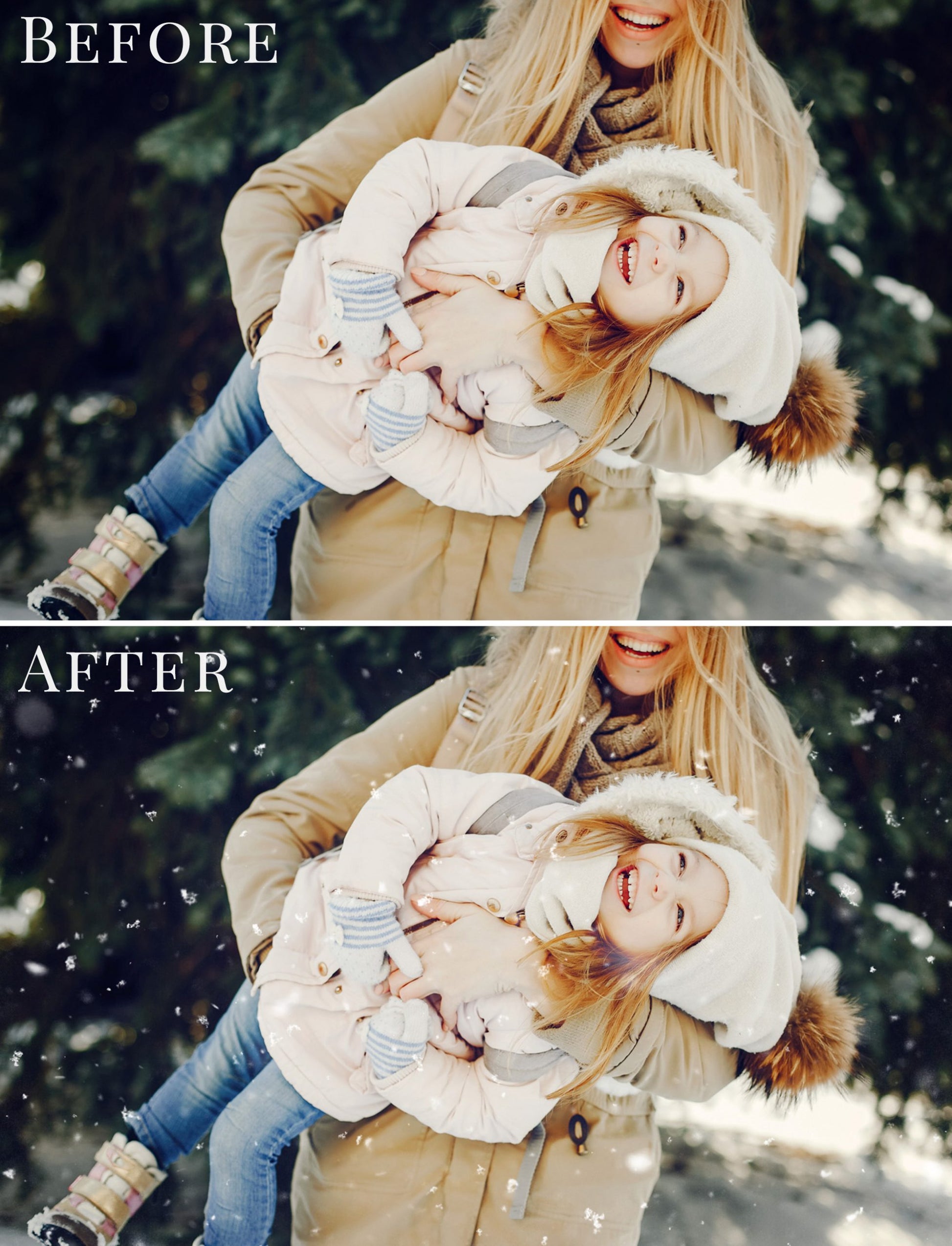 Snow photo overlays