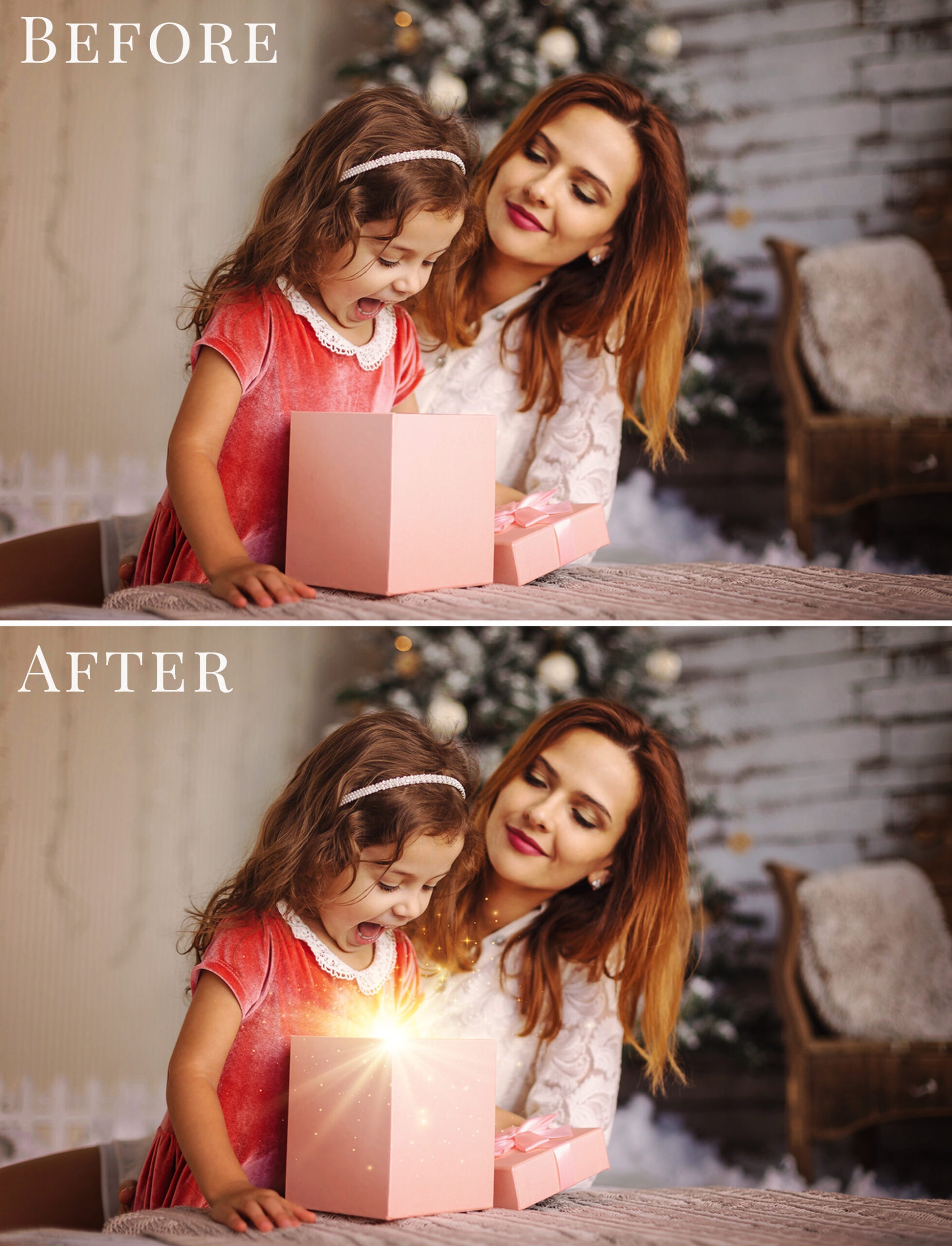 Christmas photo overlays