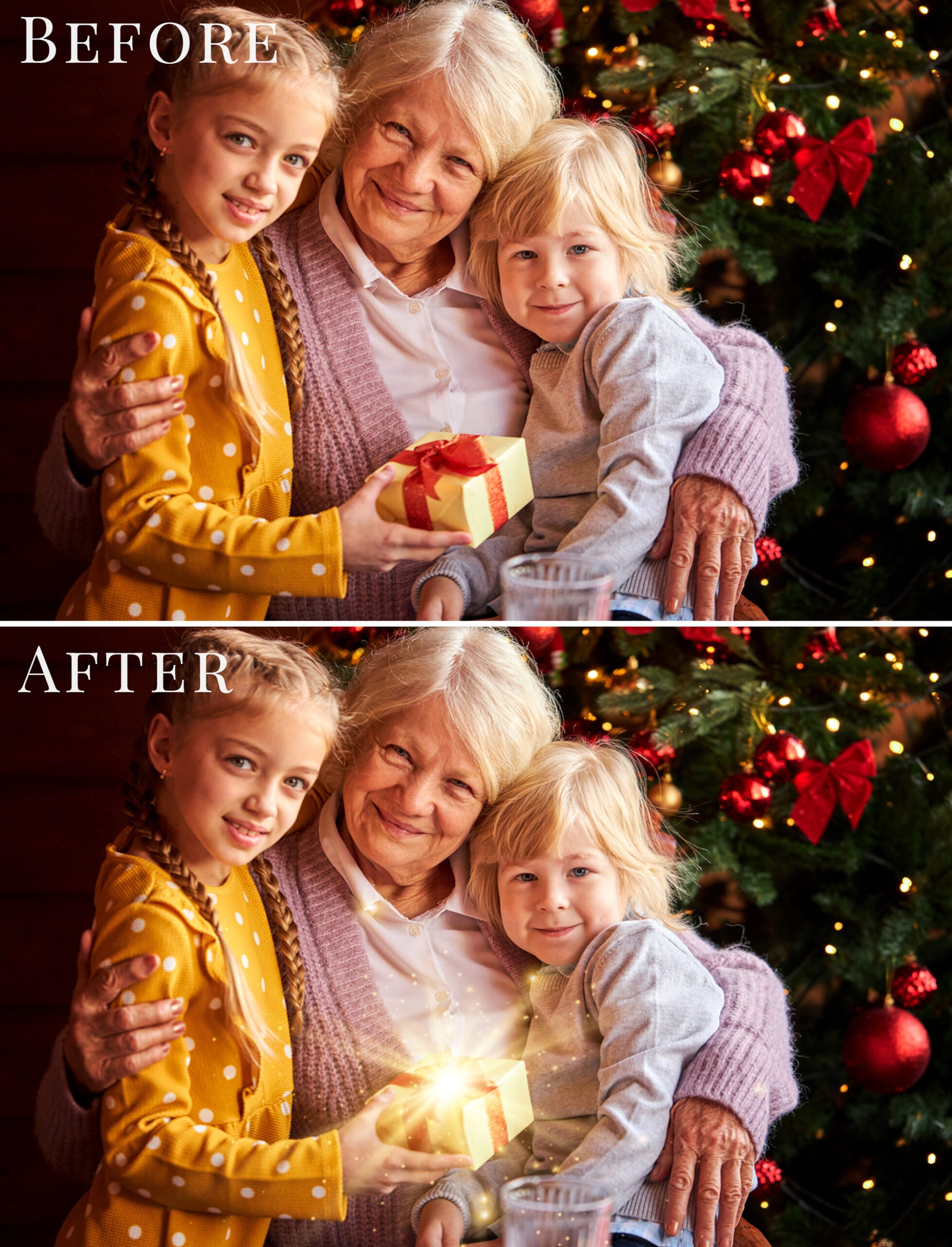 Christmas photo overlays