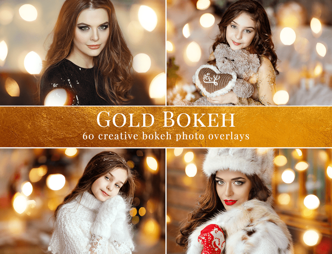 gold bokeh photo overlays