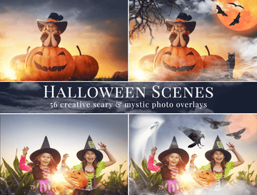 Halloween photo overlays