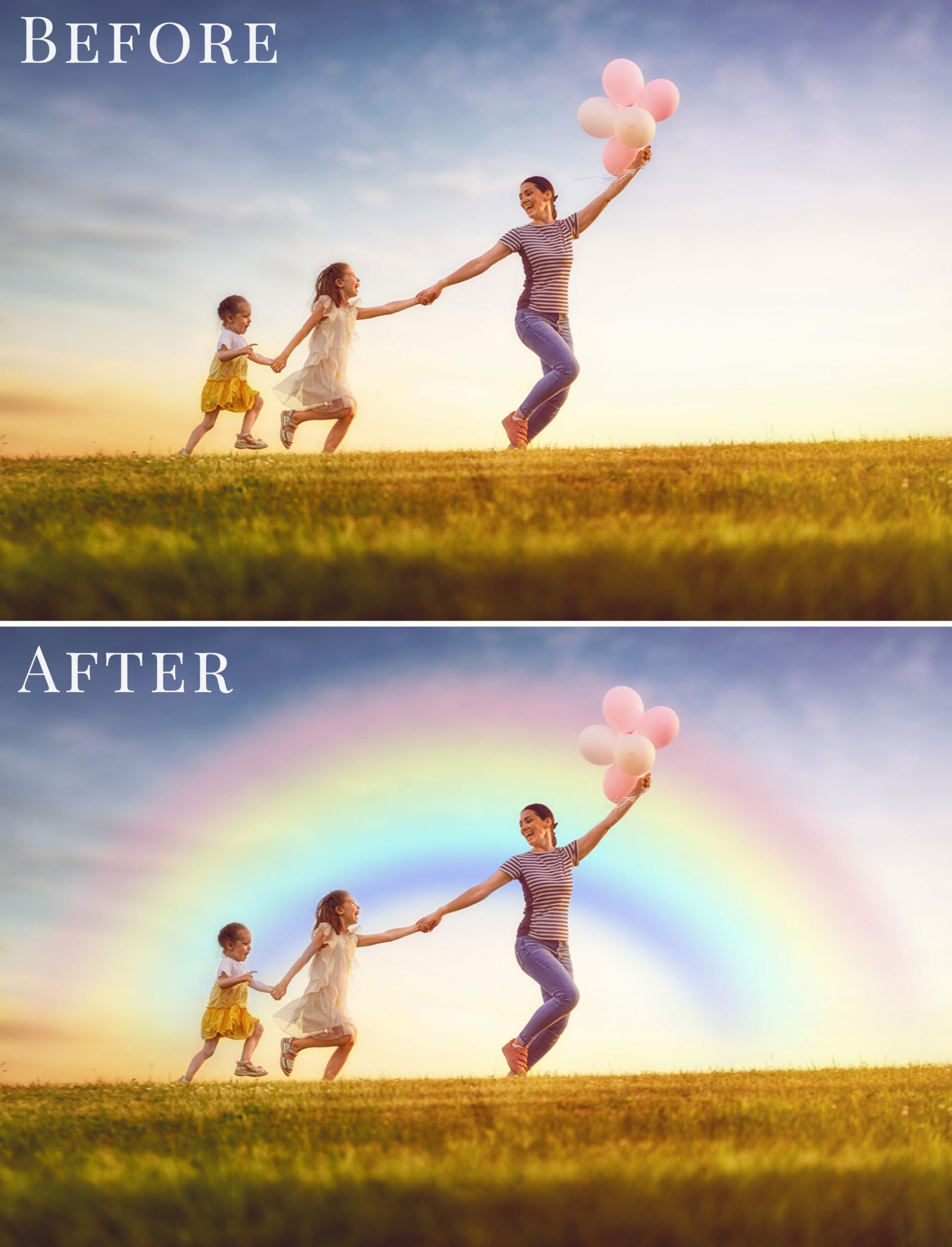 rainbow photo overlays