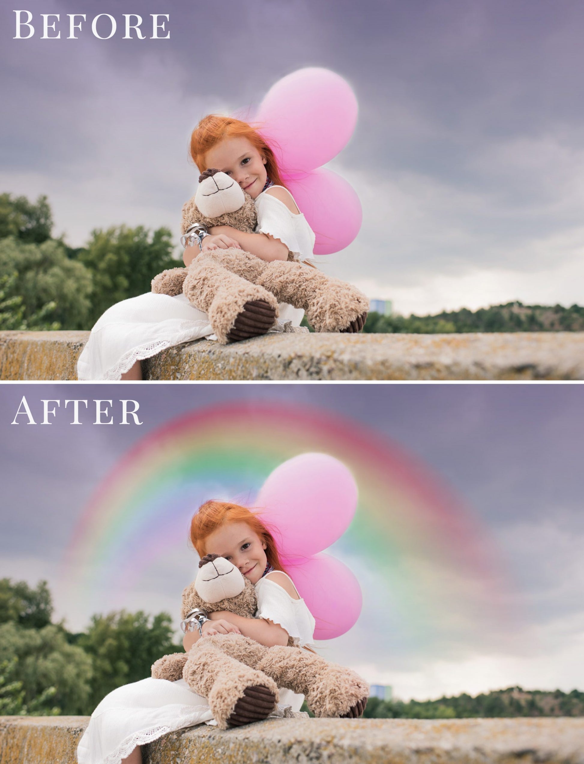 rainbow photo overlays