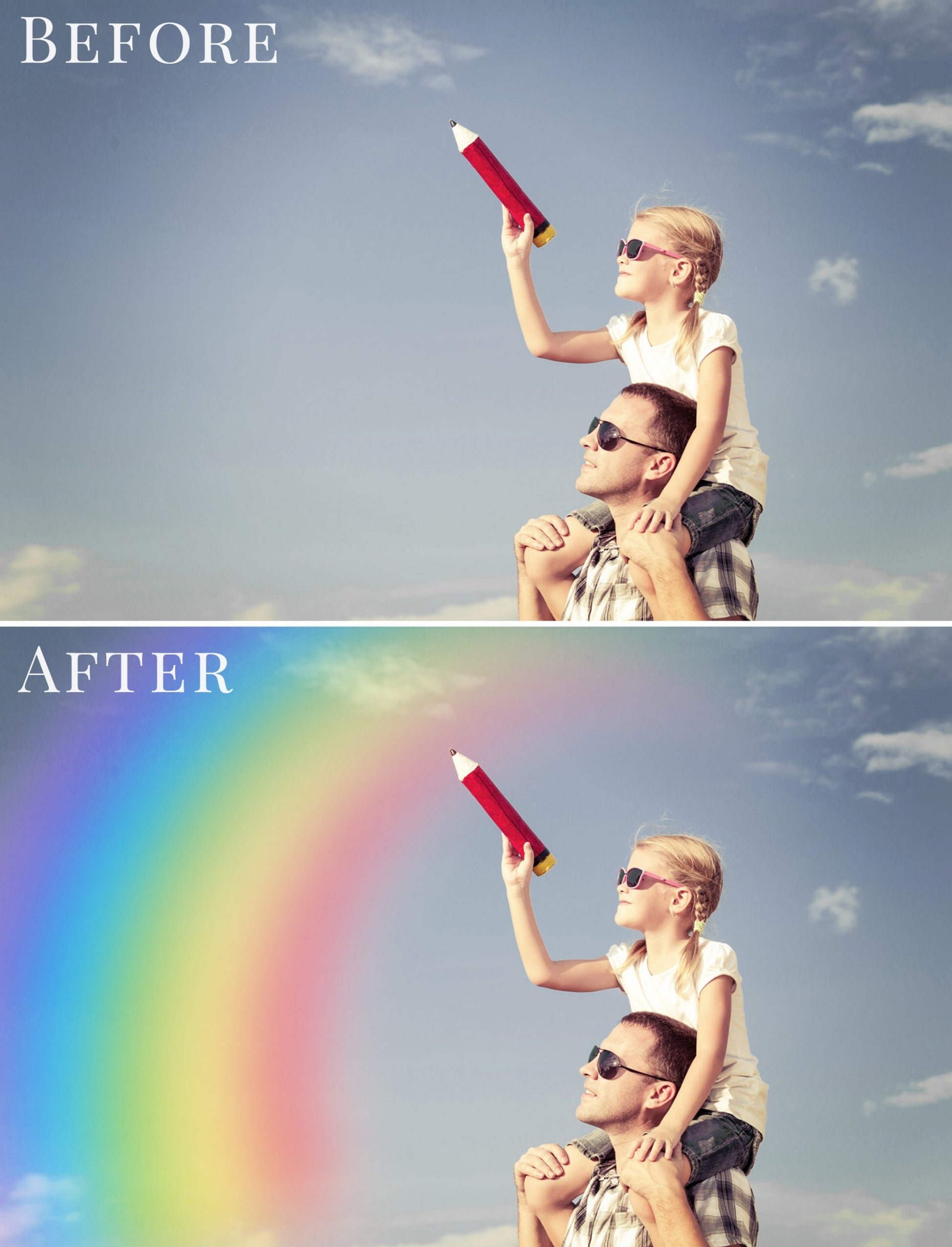 rainbow photo overlays