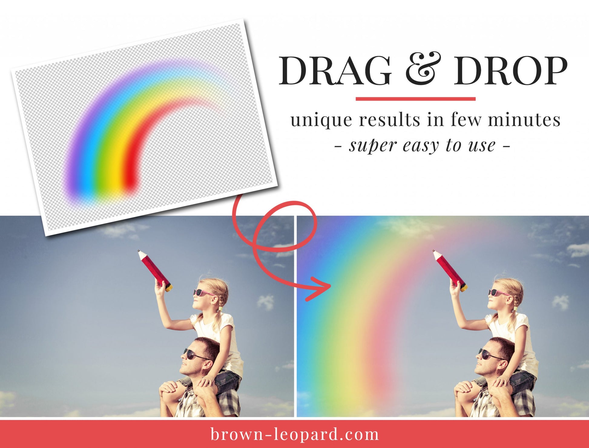 rainbow photo overlays