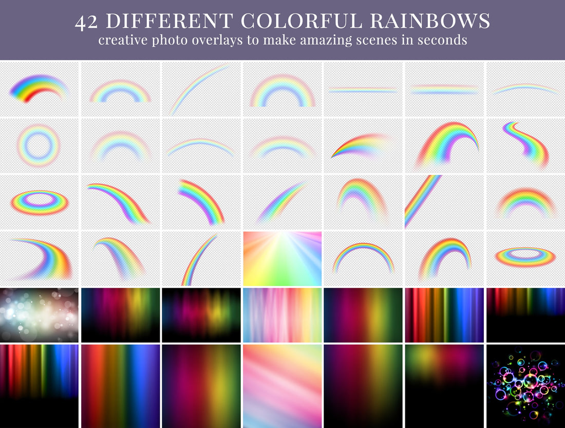 rainbow photo overlays