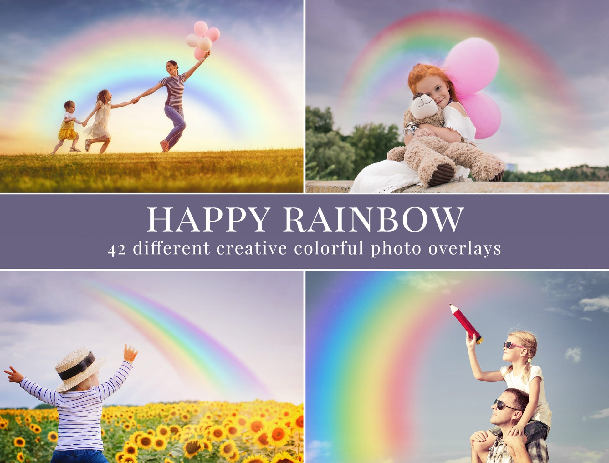 rainbow photo overlays