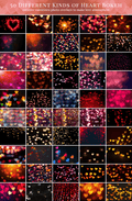 heart bokeh overlays