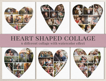 Heart-Shaped Collage Templates