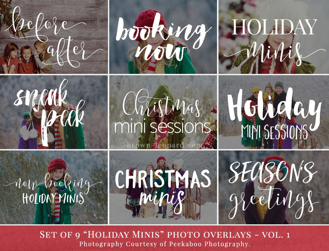 holiday minis photo overlays