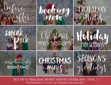 holiday minis photo overlays