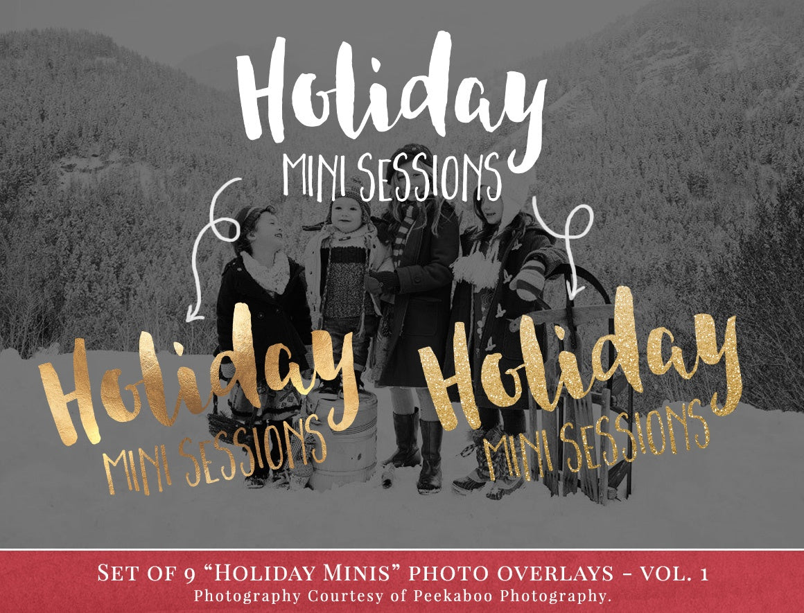 holiday minis photo overlays