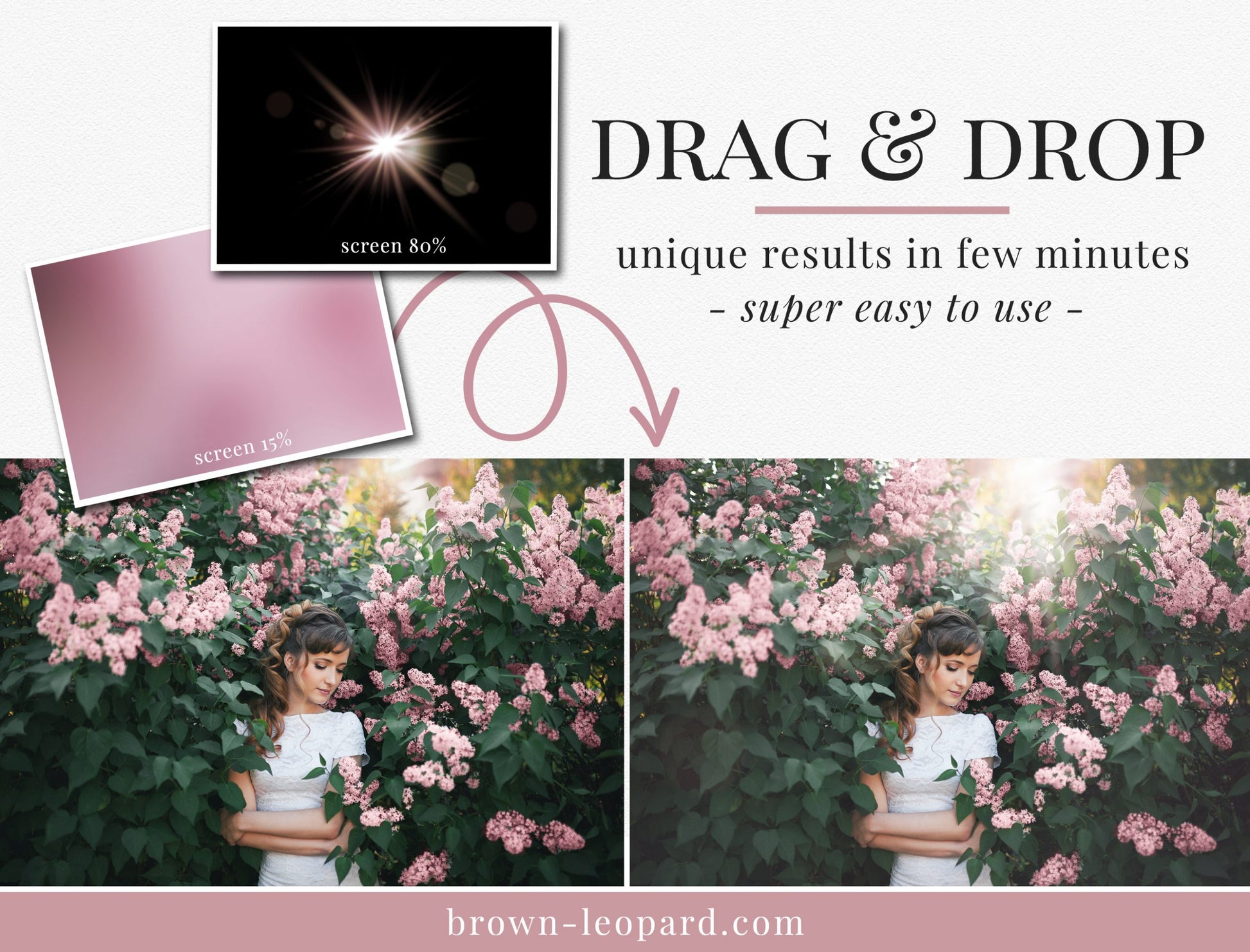 spring photo overlays for Photoshop