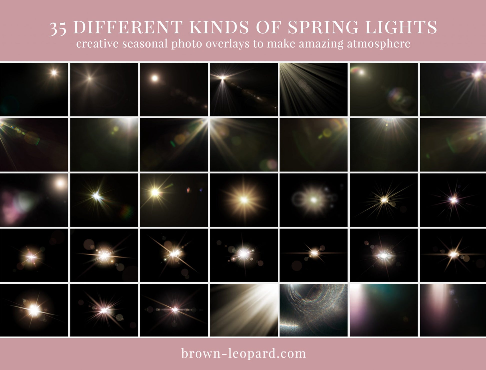 spring photo overlays for Photoshop