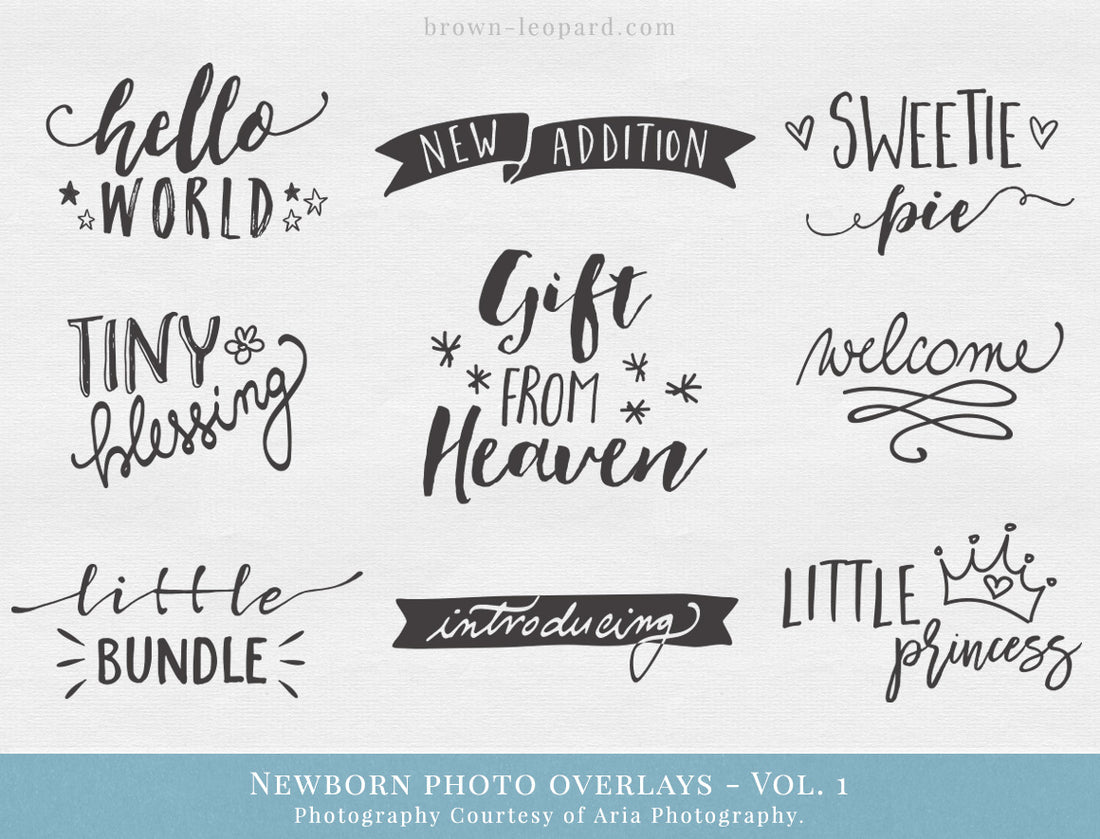 Newborn Photo Overlays