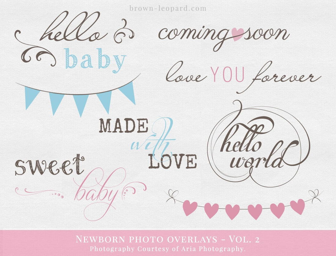 newborn photo overlays