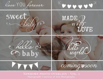 newborn photo overlays