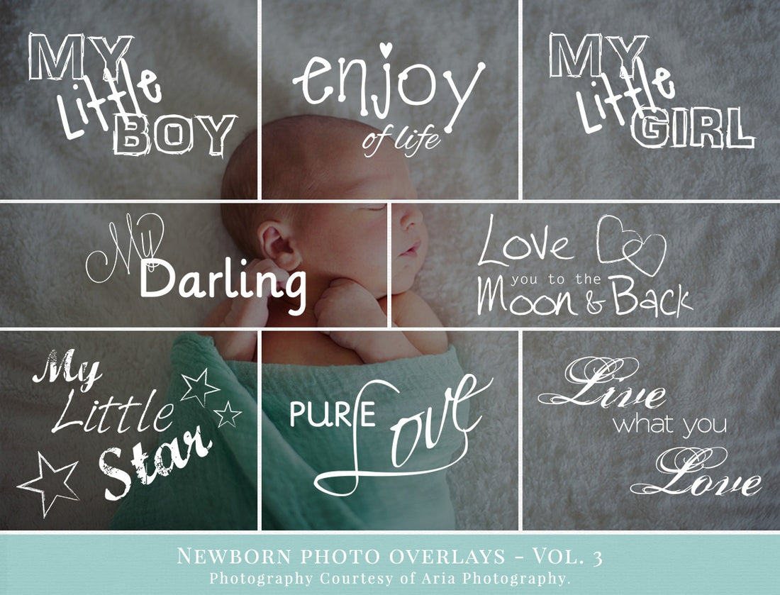 newborn photo overlays