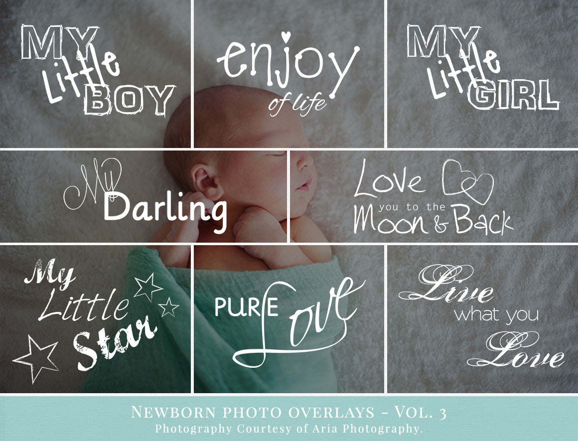 newborn photo overlays