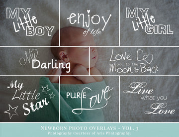newborn photo overlays