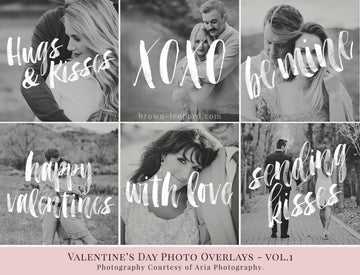 Valentines Day Word Art Photo Overlays Vol. 1