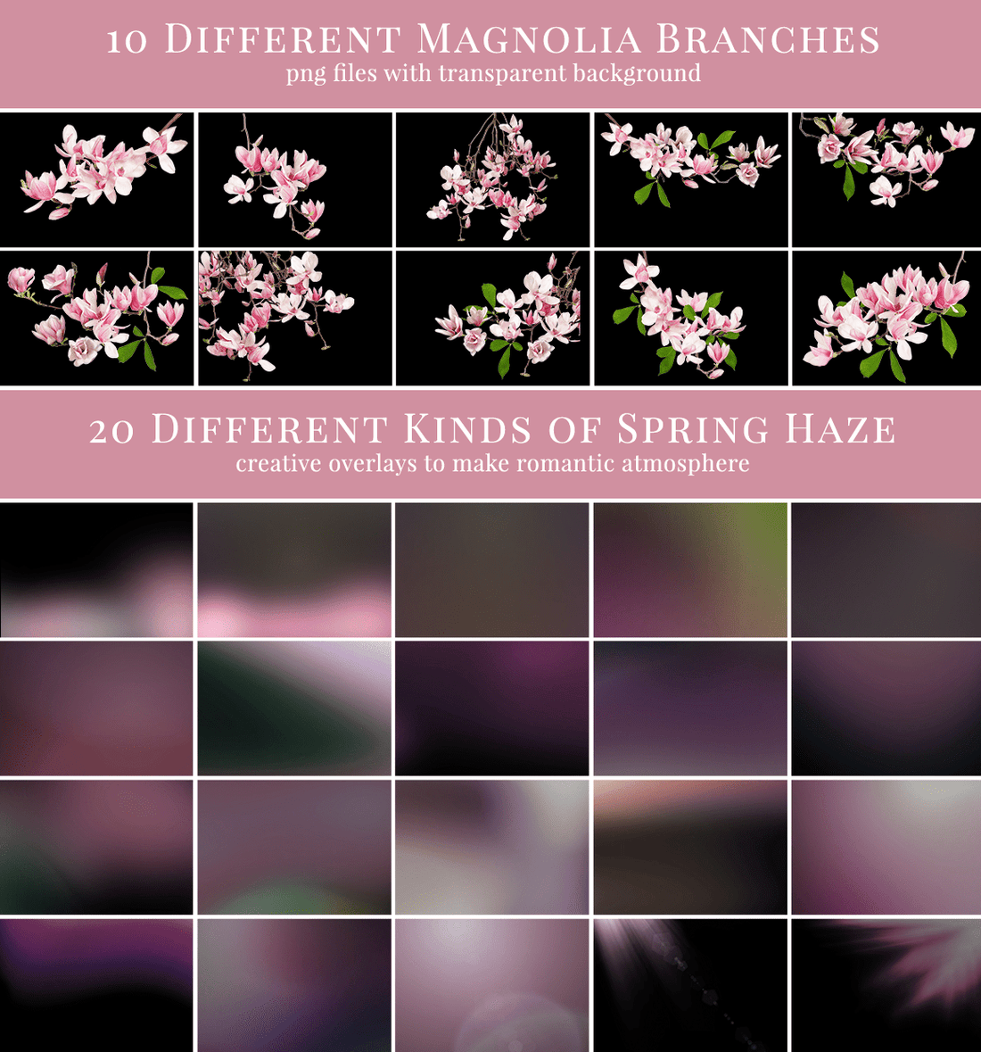 Magnolia photo overlays
