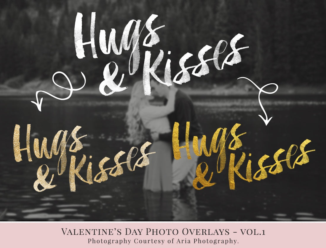 Valentines Day Word Art Photo Overlays Vol. 1