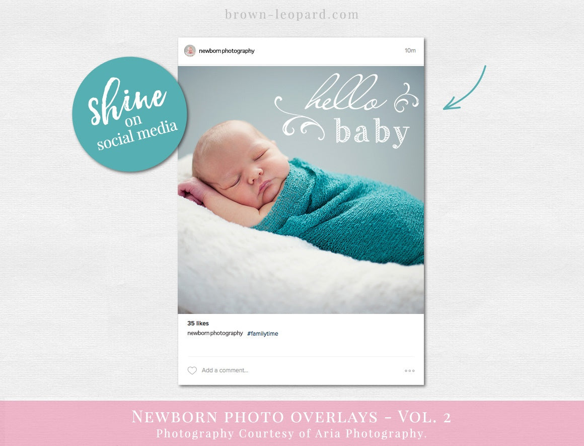 newborn photo overlays