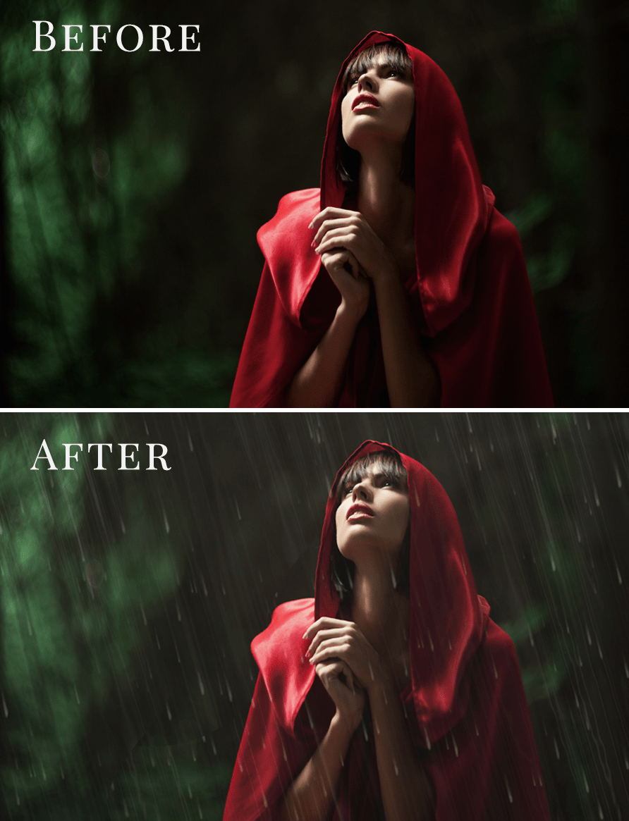 rain photo overlays