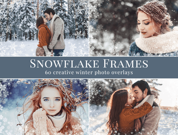 Snowflake Frames Photo Overlays