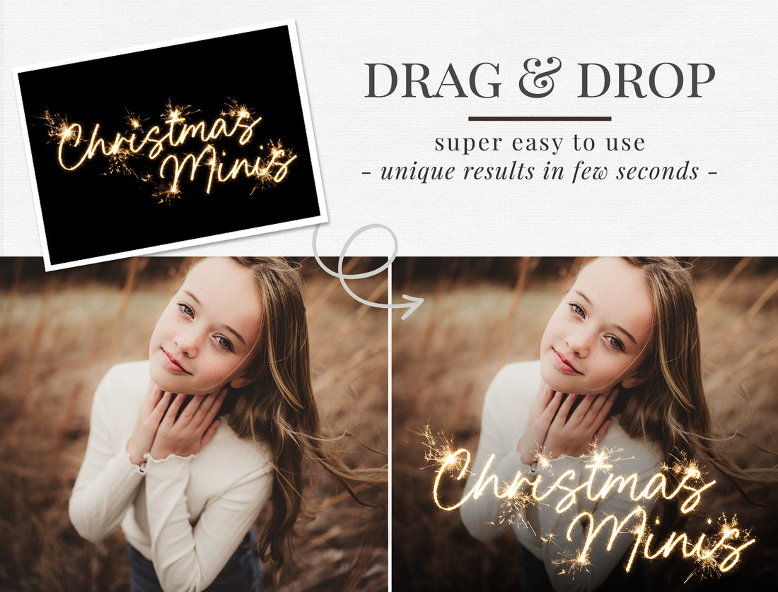 Sparkle Christmas WordArt Edition Photo Overlays