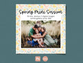 Spring mini session template for Instagram, editable in Photoshop and Canva