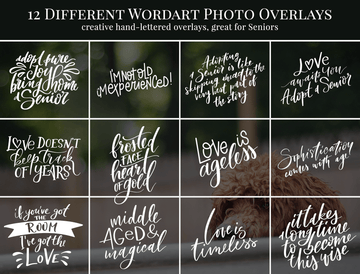 Support Senior Dogs Adoption WordArt Photo Overlays