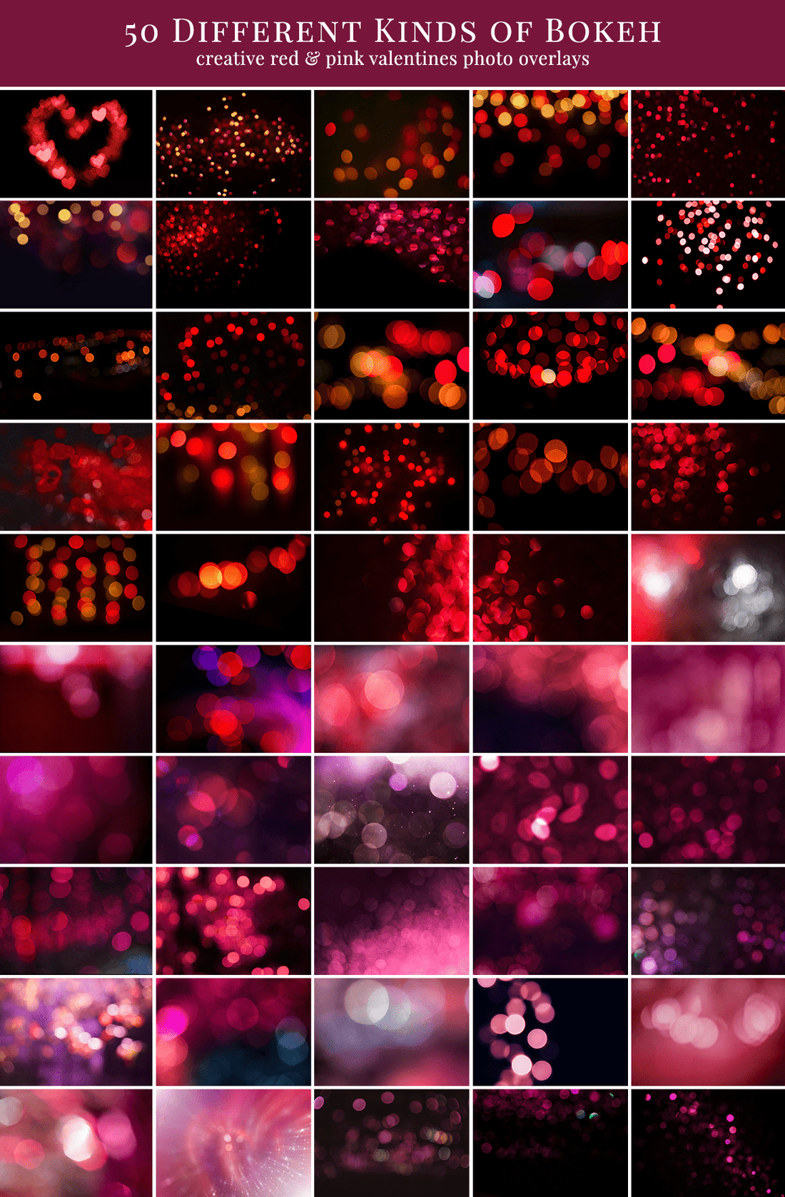 Valentines Bokeh Photo Overlays